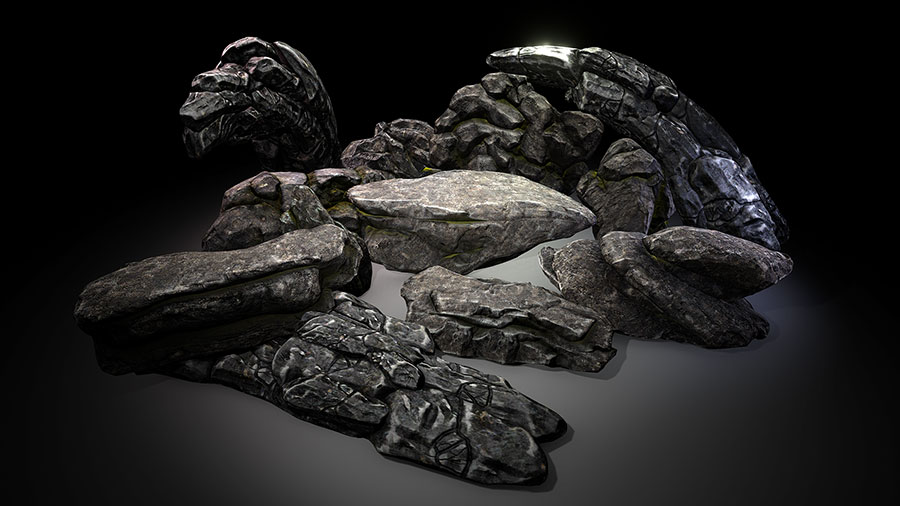 Unreal Engine Marketplace - Sculpted Rock Pack岩石资源包