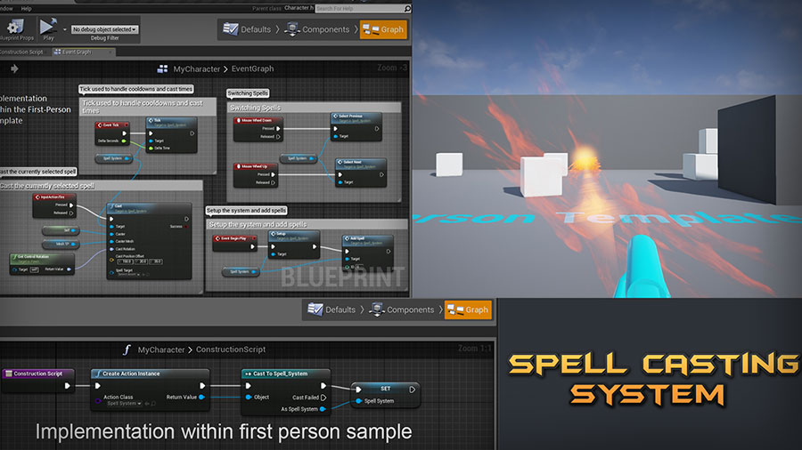 Unreal Engine Marketplace - Spell Cast System 法术系统