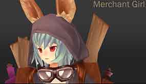 Merchant girl NPC 3D模型/角色/卡通